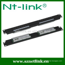 16 port schwarzes cat5e / cat6 Patchpanel